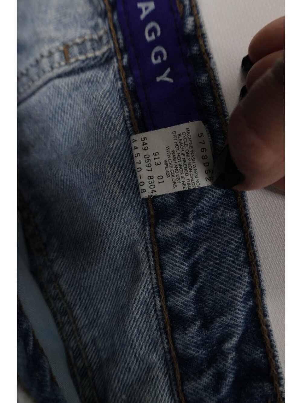 Vintage 90s Levis Silvertab Mens 33x32 Faded Baggy Fit Denim Jeans Blue USA - Picture 8 of 14